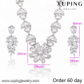 S-21  New Rhinestone Jewelry african rhodium plated necklace wedding jewelry sets